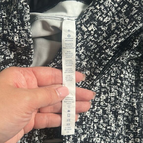 Lululemon Women’s Invigorate 7/8 Tight Daisy Dust Alpine White/Black Size 6 - Picture 8 of 8